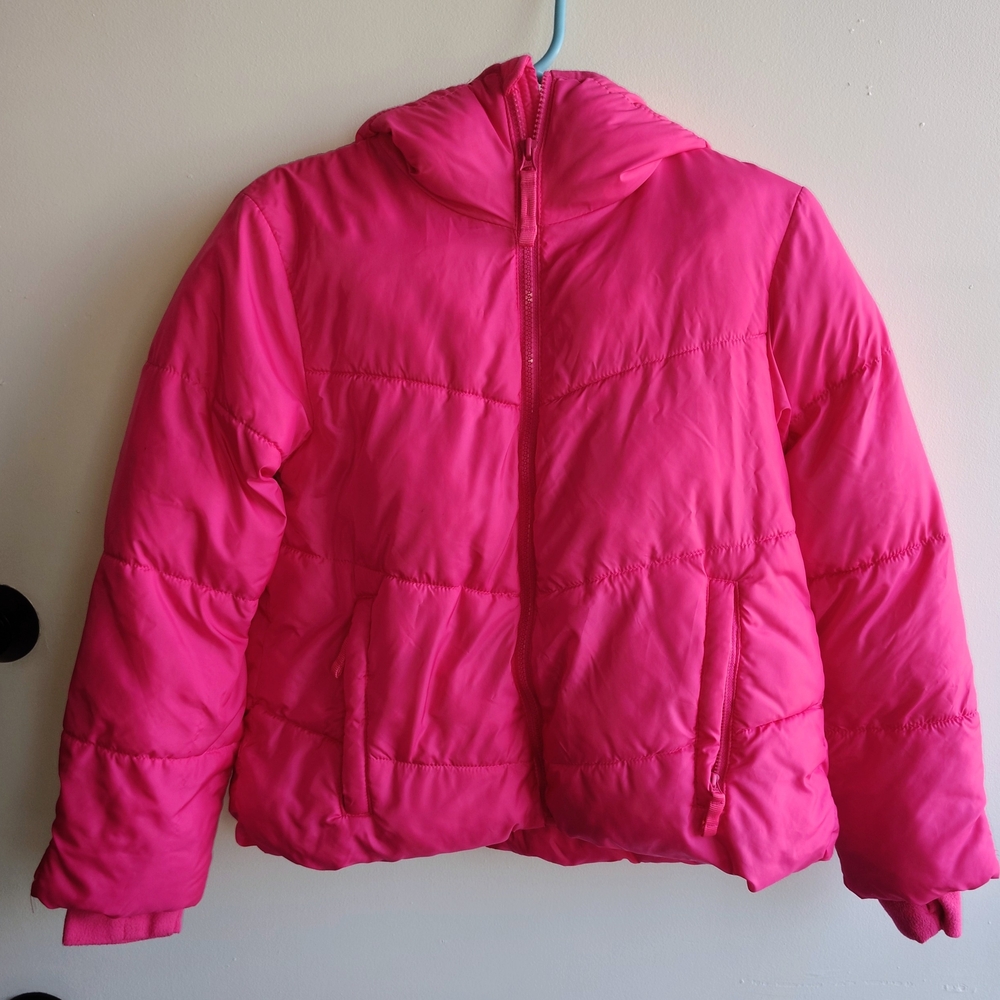 All in Motion Bright Pink Kids Puffer Jacket - Picture 1 of 6